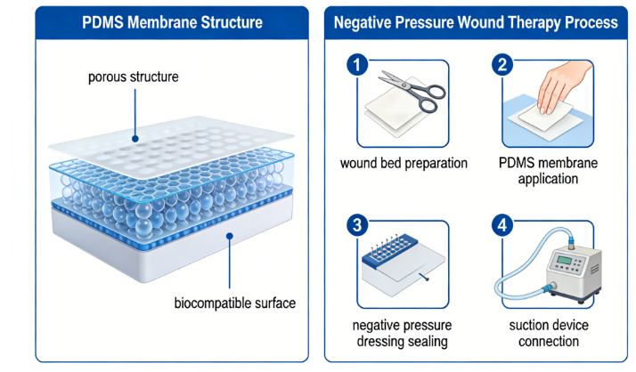 Application of PDMS in Negative Pressure Wound Therapy