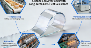 Applications of Transparent Precision Conveyor Belts Made of Silicone with Long-Term Heat Resistance at 300℃
