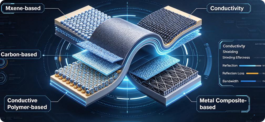 Flexible Electromagnetic Protection Materials: EMI Shielding and Electromagnetic Wave Absorption